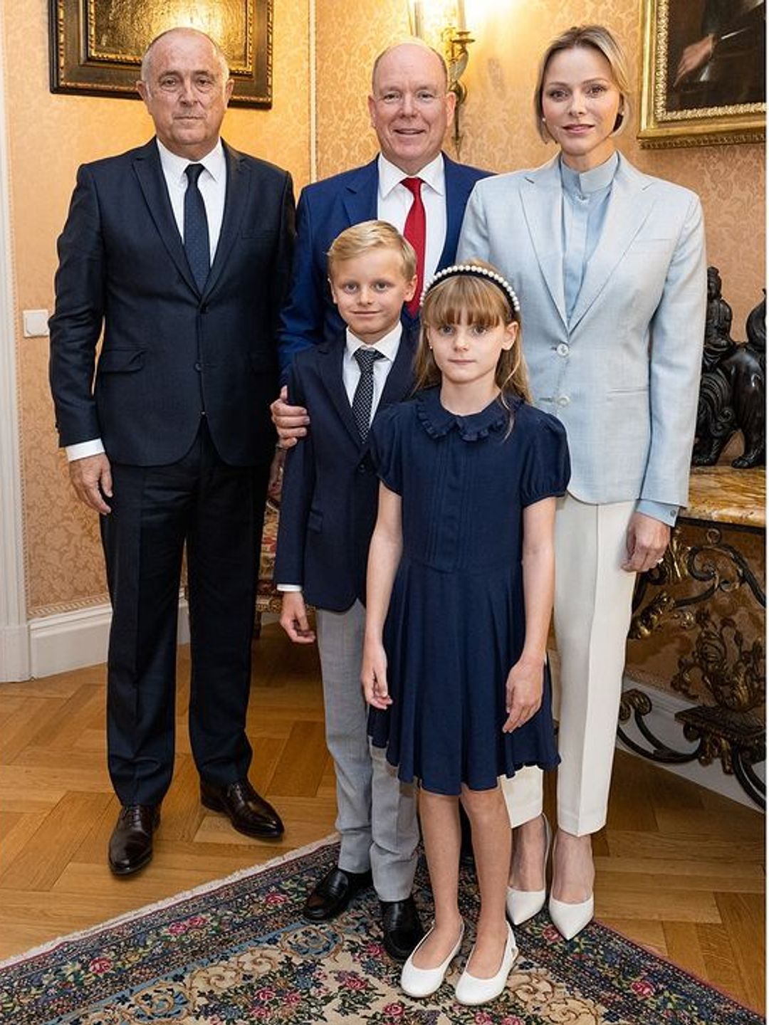 The Princely family at the Oath taking of H.E. M Didier Guillaume, Minister of State