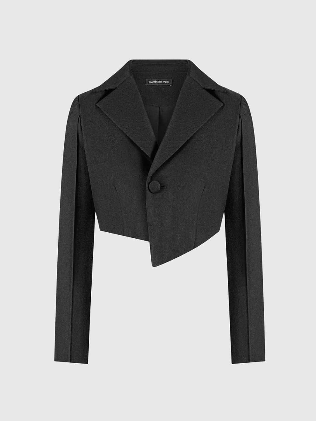 Asymmetric Tailored Cropped Blazer - Manière De Voir 