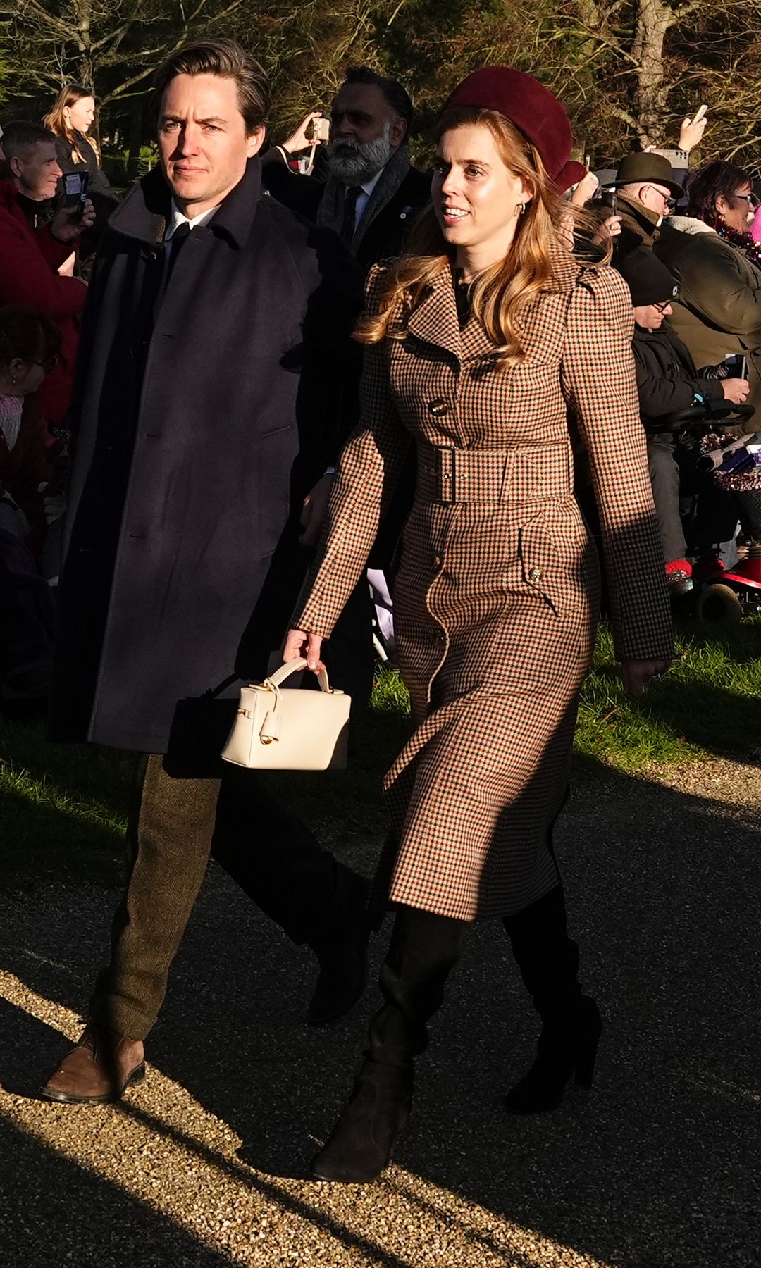 Princess Beatrice and Edoardo Mapelli Mozzi attending the Christmas Day morning church service at St Mary Magdalene Church in Sandringham, Norfolk. Picture date: Thursday December 25, 2025. (Photo by Aaron Chown/PA Images via Getty Images)