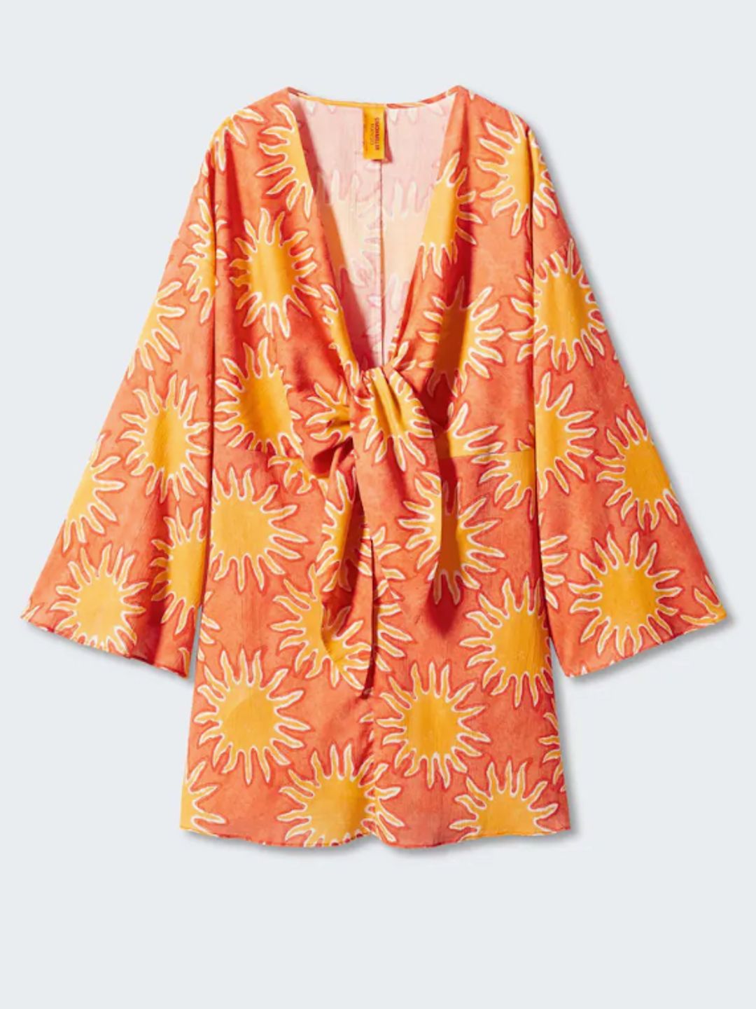 Printed dress with knot detail - Mango 