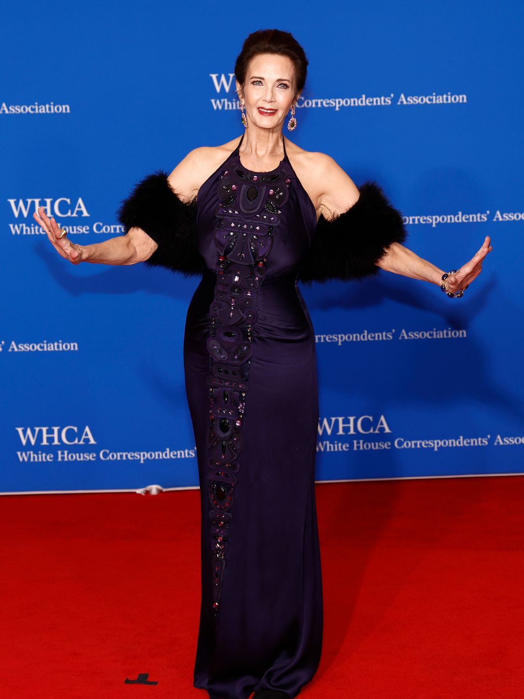  Lynda Carter attends the 2024 White House Correspondents' Dinner at The Washington Hilton on April 27, 2024 in Washington, DC. (Photo by Paul Morigi/Getty Images)