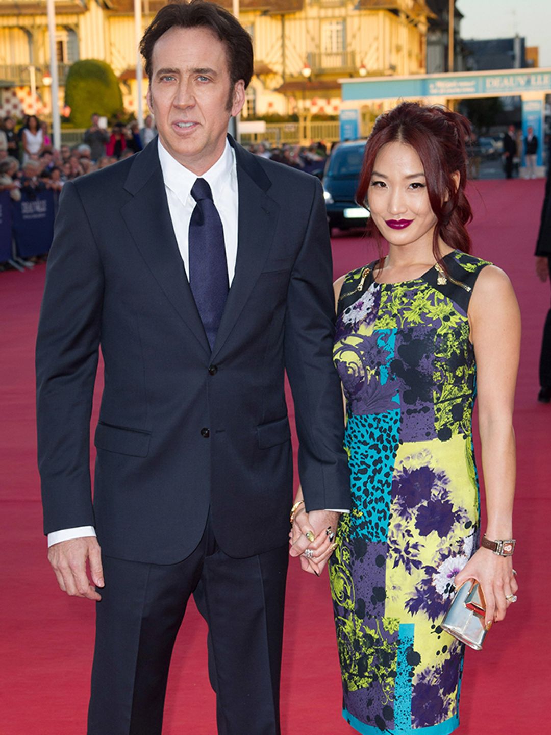 Nicolas Cage and his third wife Alice Kim on the red carpet