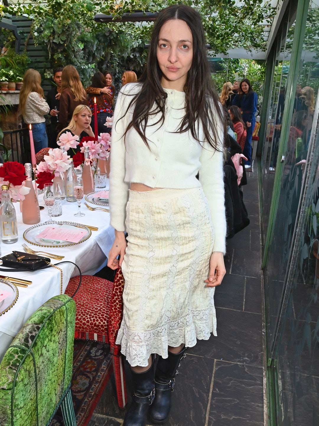 LONDON, ENGLAND - FEBRUARY 01: Tish Weinstock attends Poppy Delevingne's Della Vite Valentine's lunch at The Ivy Chelsea Garden on February 1, 2024 in London, England. (Photo by Dave Benett/Getty Images for Della Vite)