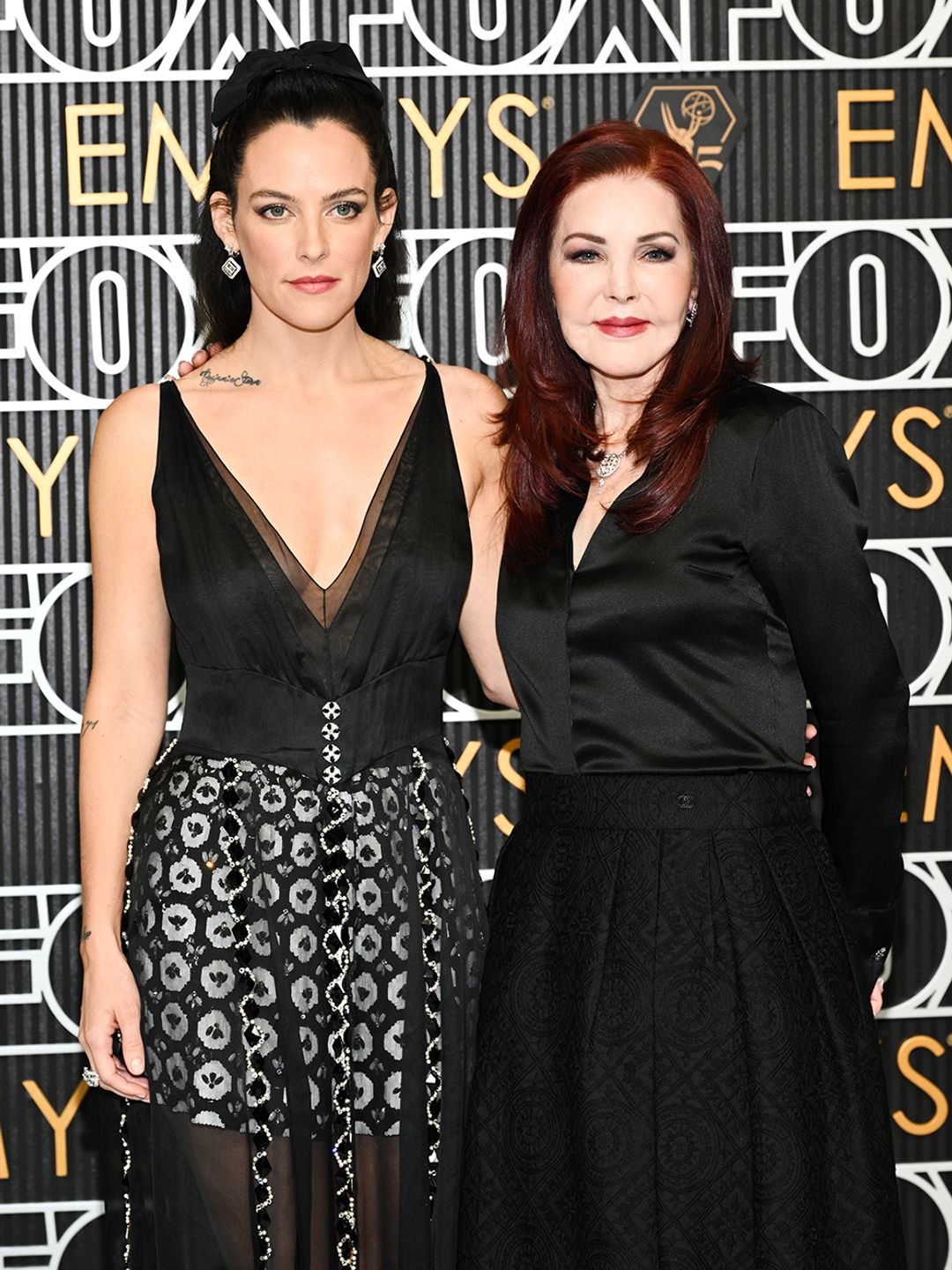 Riley Keough and her grandmother Priscilla Presley at the Emmys