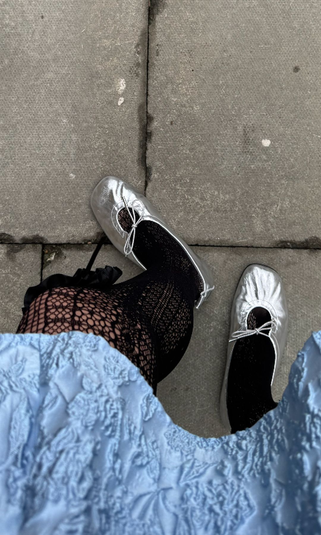 Aloha silver ballet flats