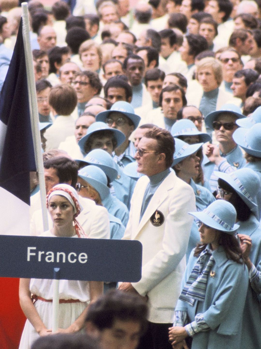 The French Olympic Team in their uniforms for the 1976 games