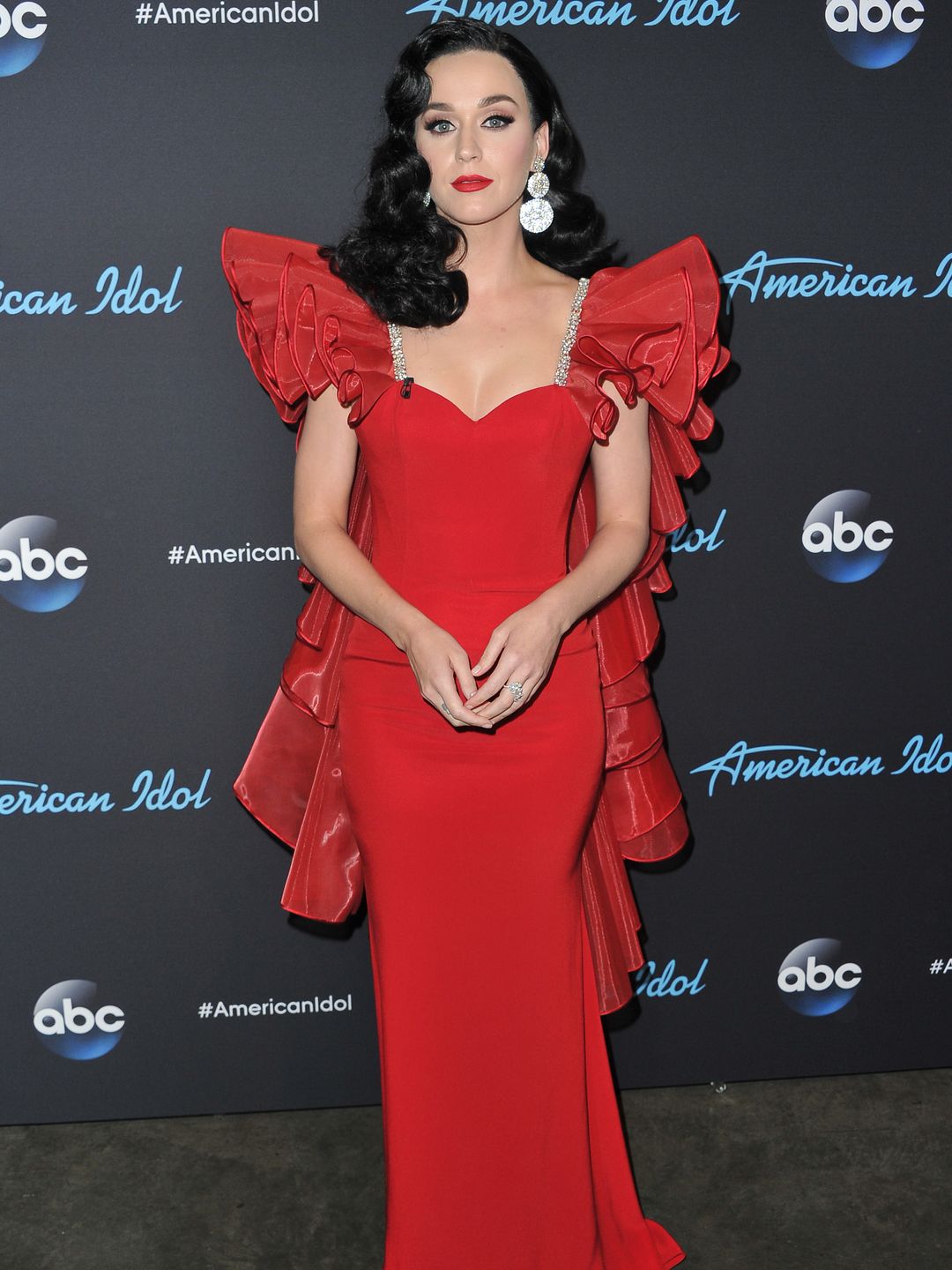 Singer/judge Katy Perry arrives at ABC's "American Idol" show on May 6, 2018 in Los Angeles, California.