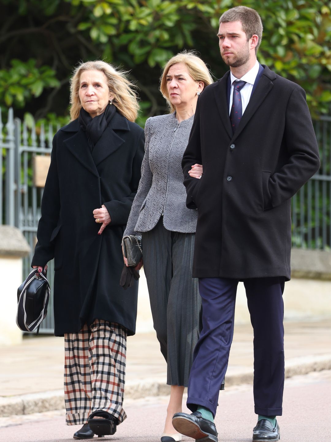 Infanta Elena, Duchess of Lugo, Infanta Cristina of Spain and Juan Valentin Urdangarin attend the Thanksgiving Service for King Constantine of the Hellenes
