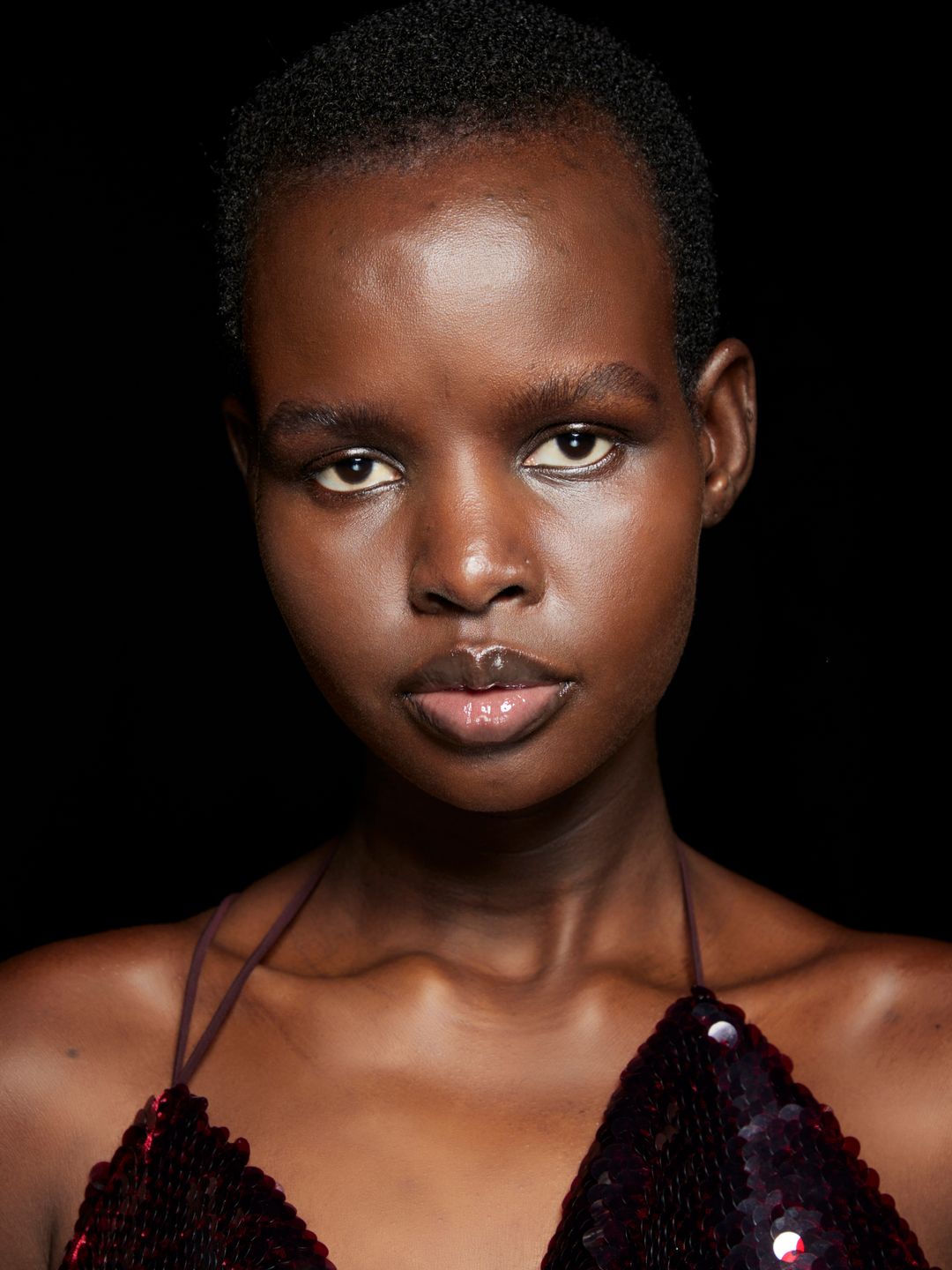 Model with glowing skin