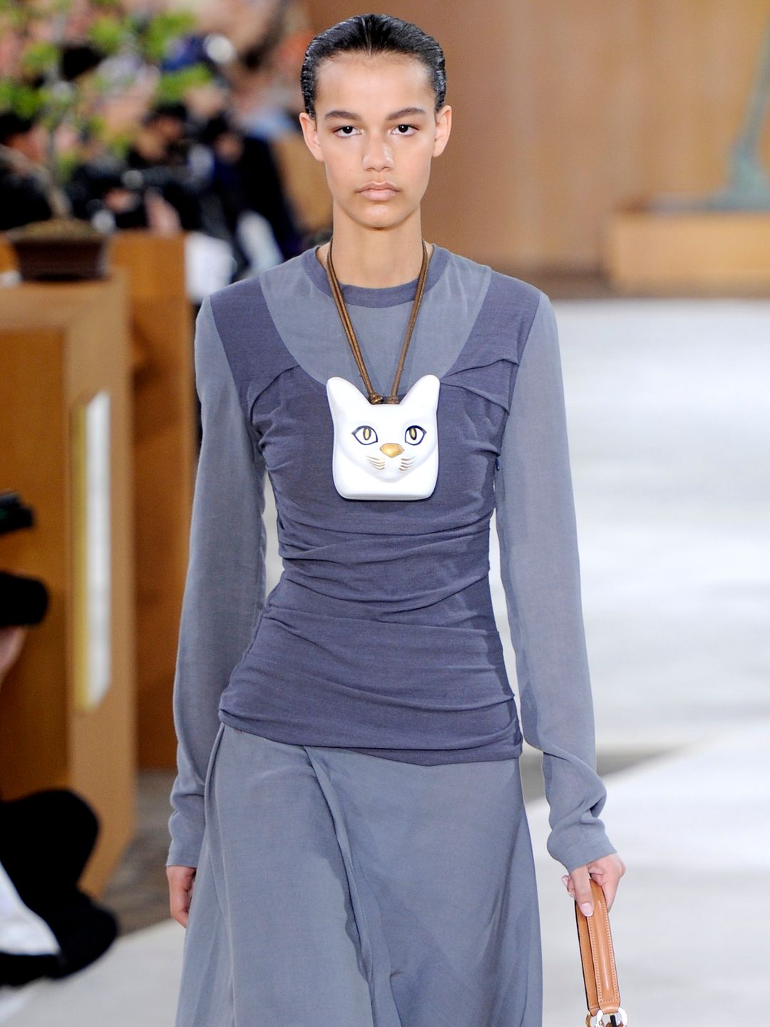 Loewe Fall/Winter 2016 features giant cat neacklaces