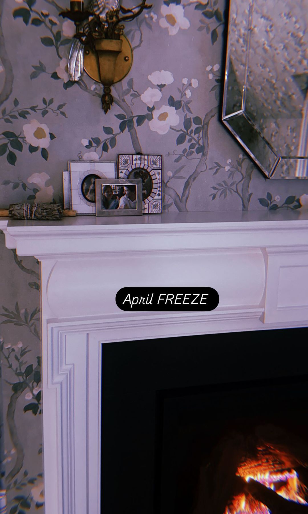 Jenna Bush Hager shares a photo of the fireplace in her Connecticut home on Instagram