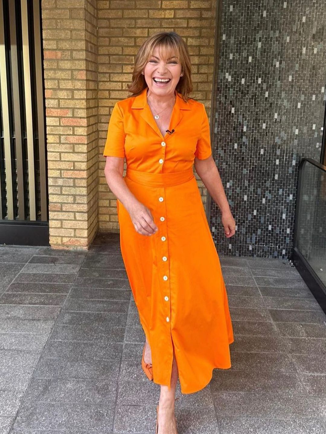 lorraine kelly orange dress