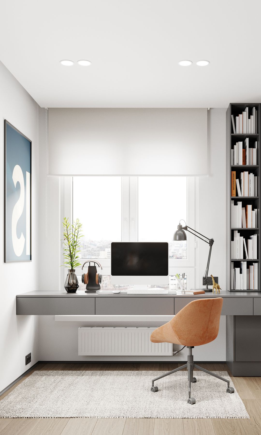  organised and stylish home office.