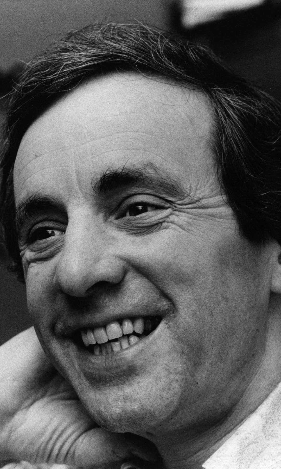 Black-and-white image of Andrew Sachs