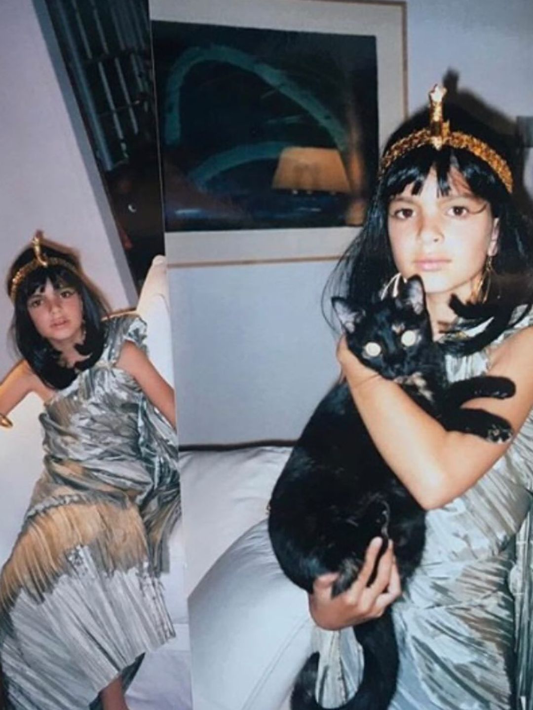 Emily Ratajkowski shares an image of herself as a child dressed as Cleopatra for Halloween