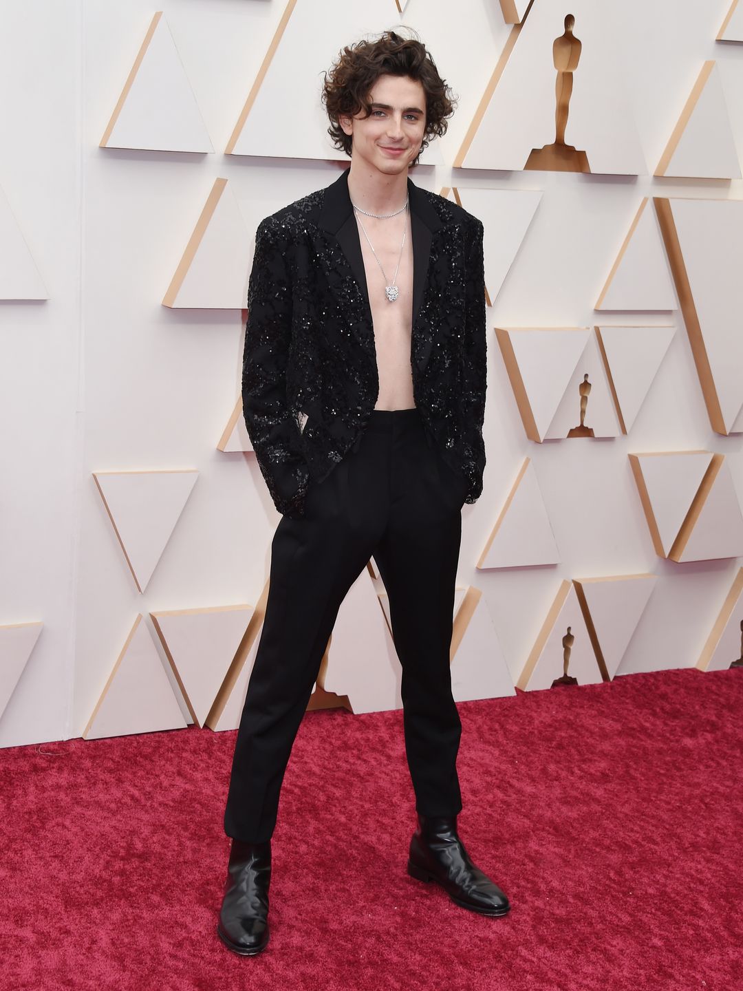 Timothee Chalamet at the 94th Academy Awards held at Dolby Theatre at the Hollywood & Highland Center on March 27th, 2022 in Los Angeles, California