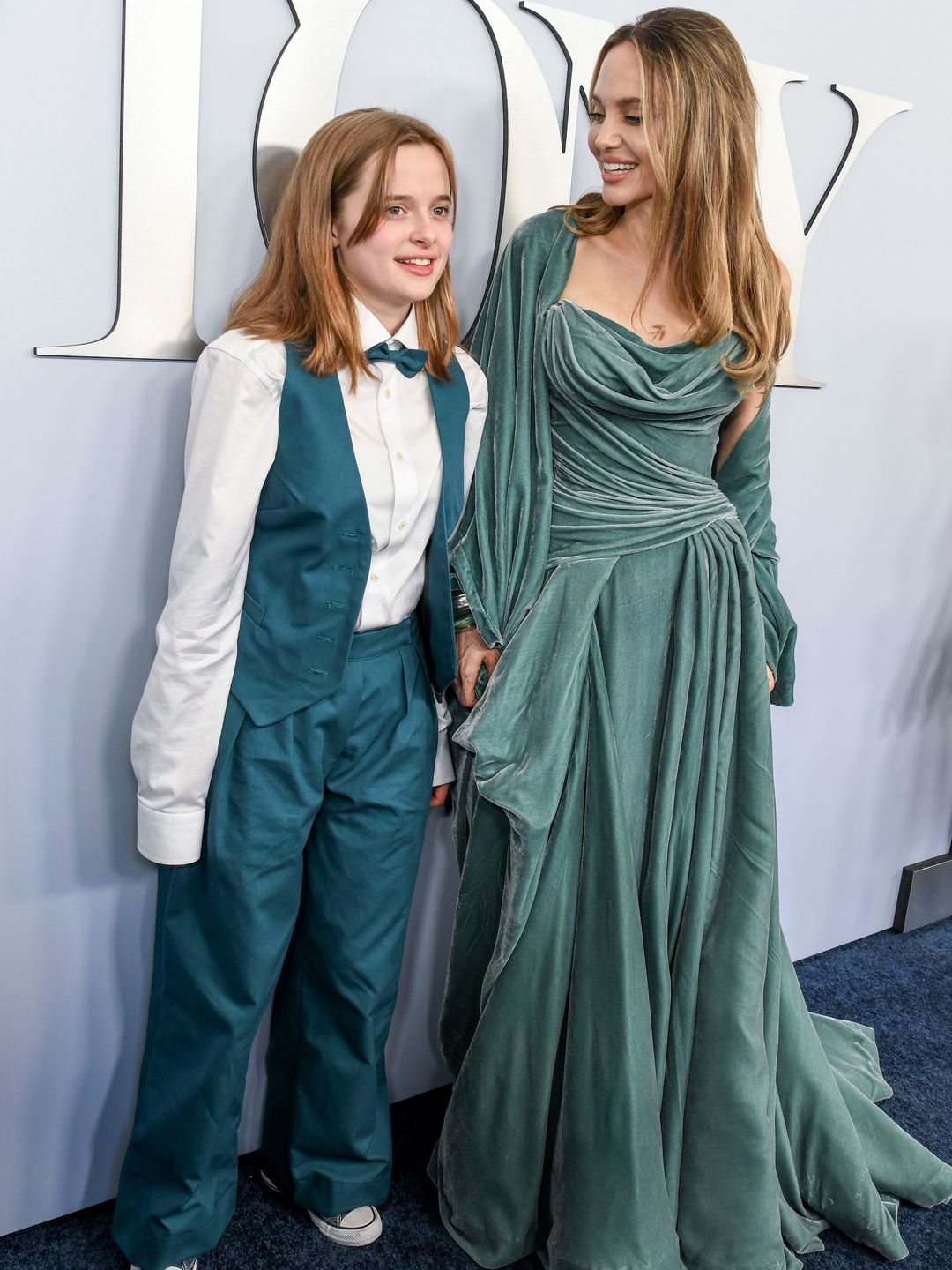 Angelina Jolie and her daughter Vivienne Jolie-Pitt arrive at THE 77TH ANNUAL TONY AWARDS, live from the David H. Koch Theater at Lincoln Center for the Performing Arts in New York City, Sunday, June 16