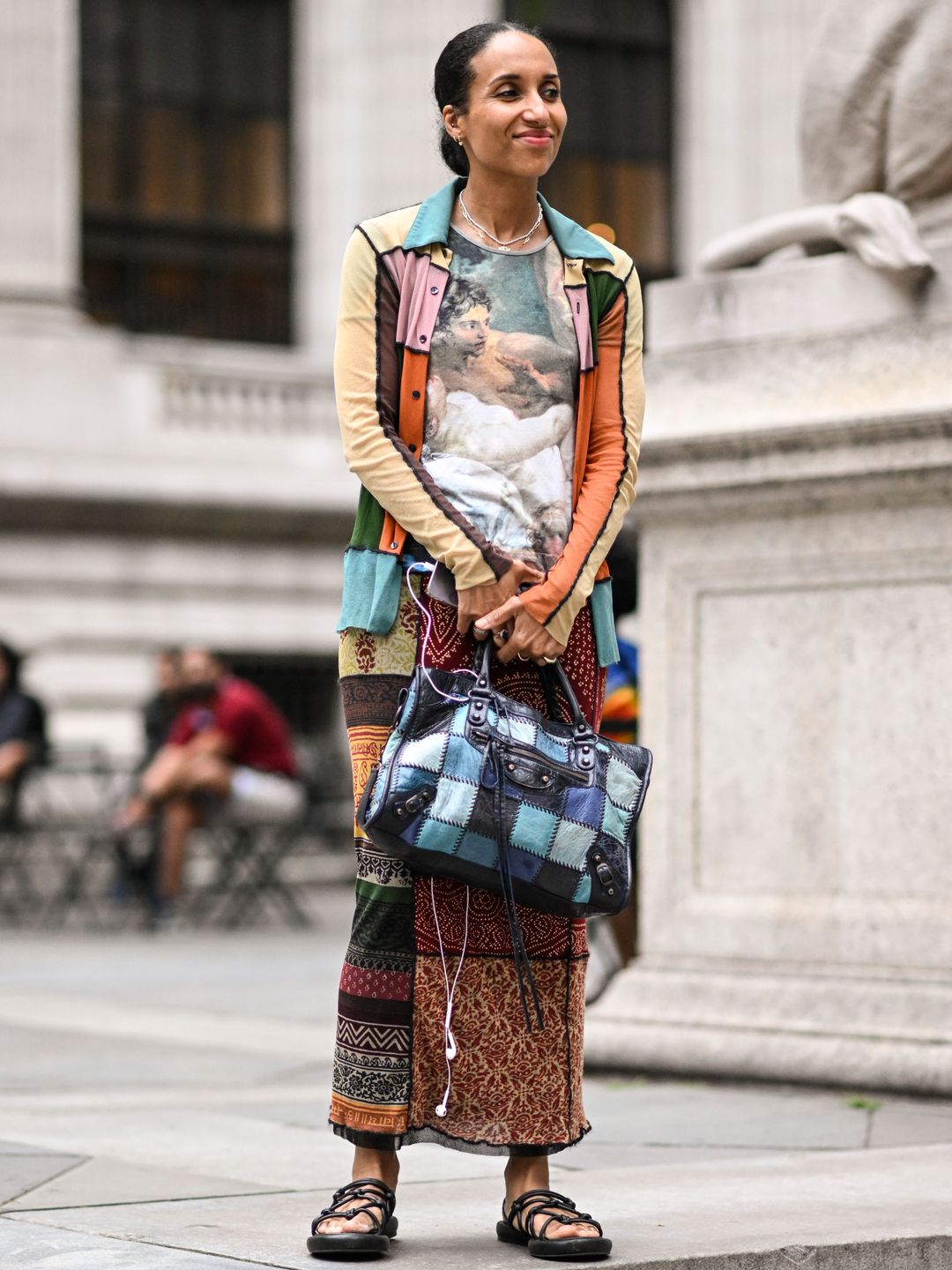 Chioma Nnadi outside the Marc Jacobs show in New York