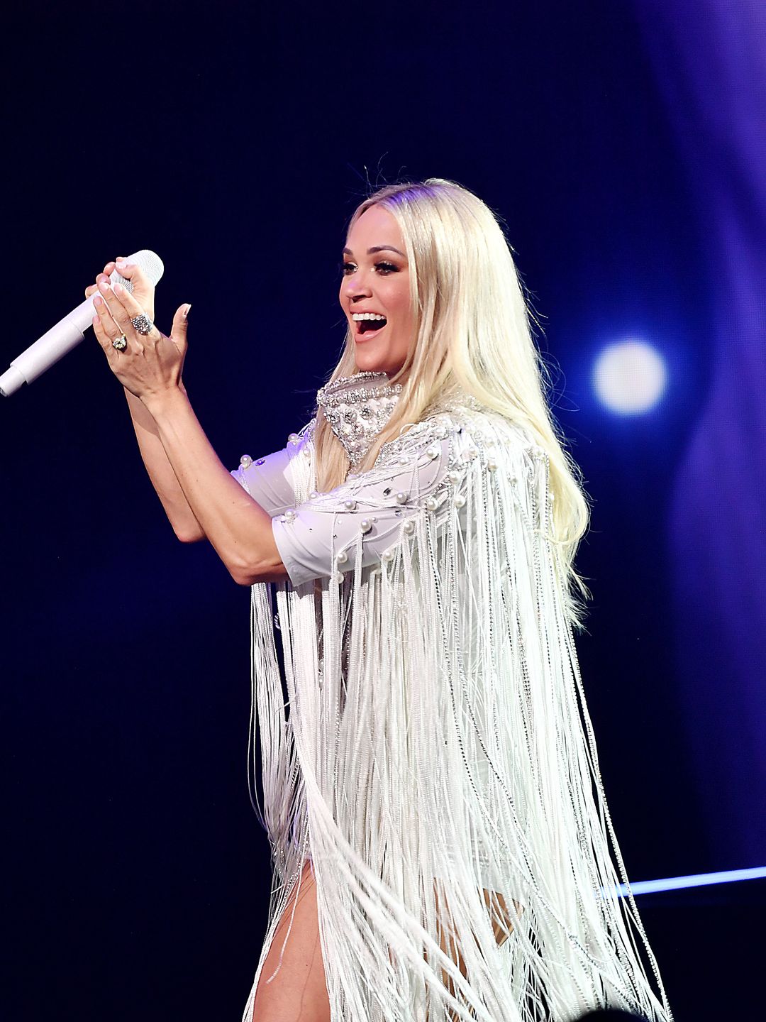 Carrie Underwood in fringe outfit