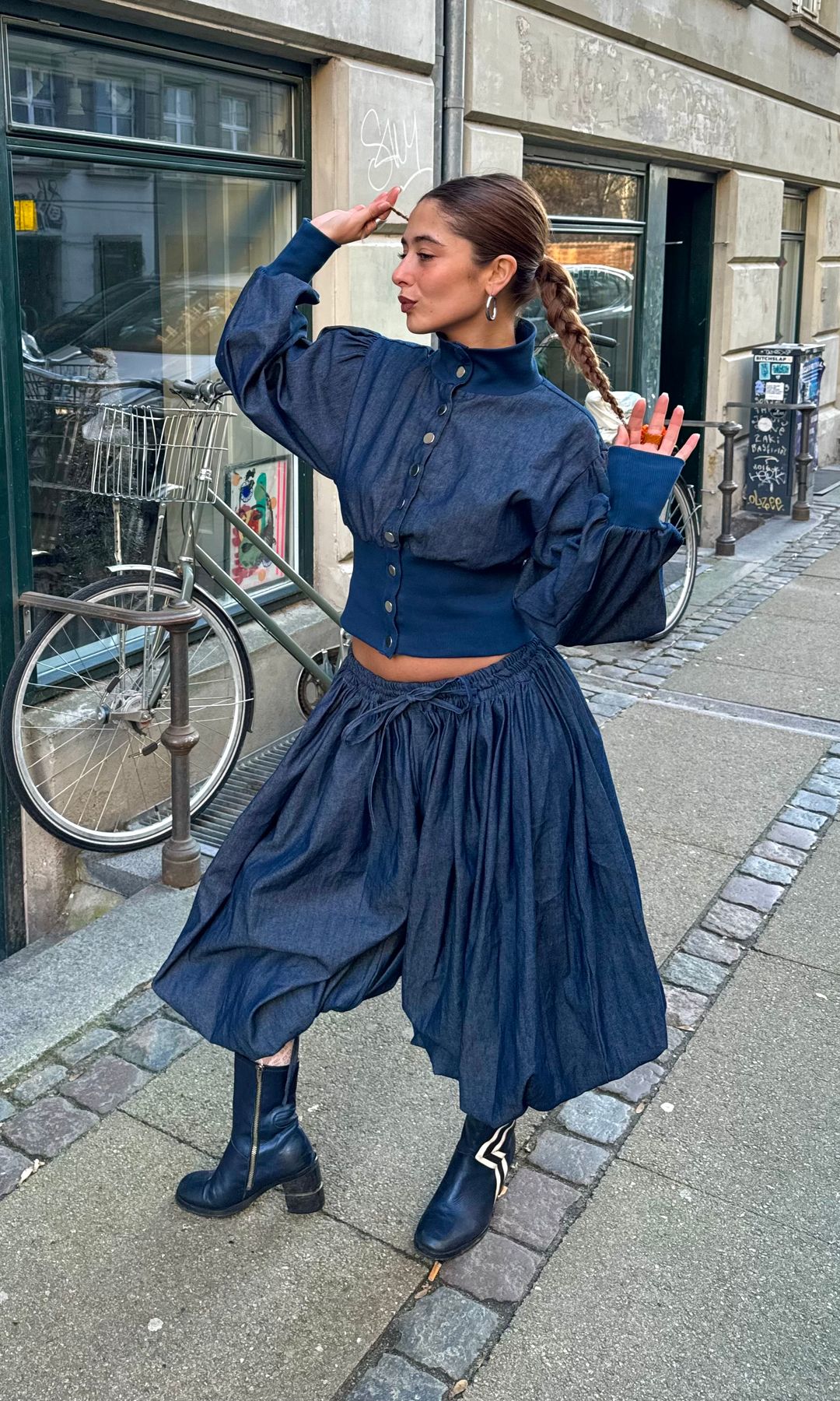 izadora hodges in double denim