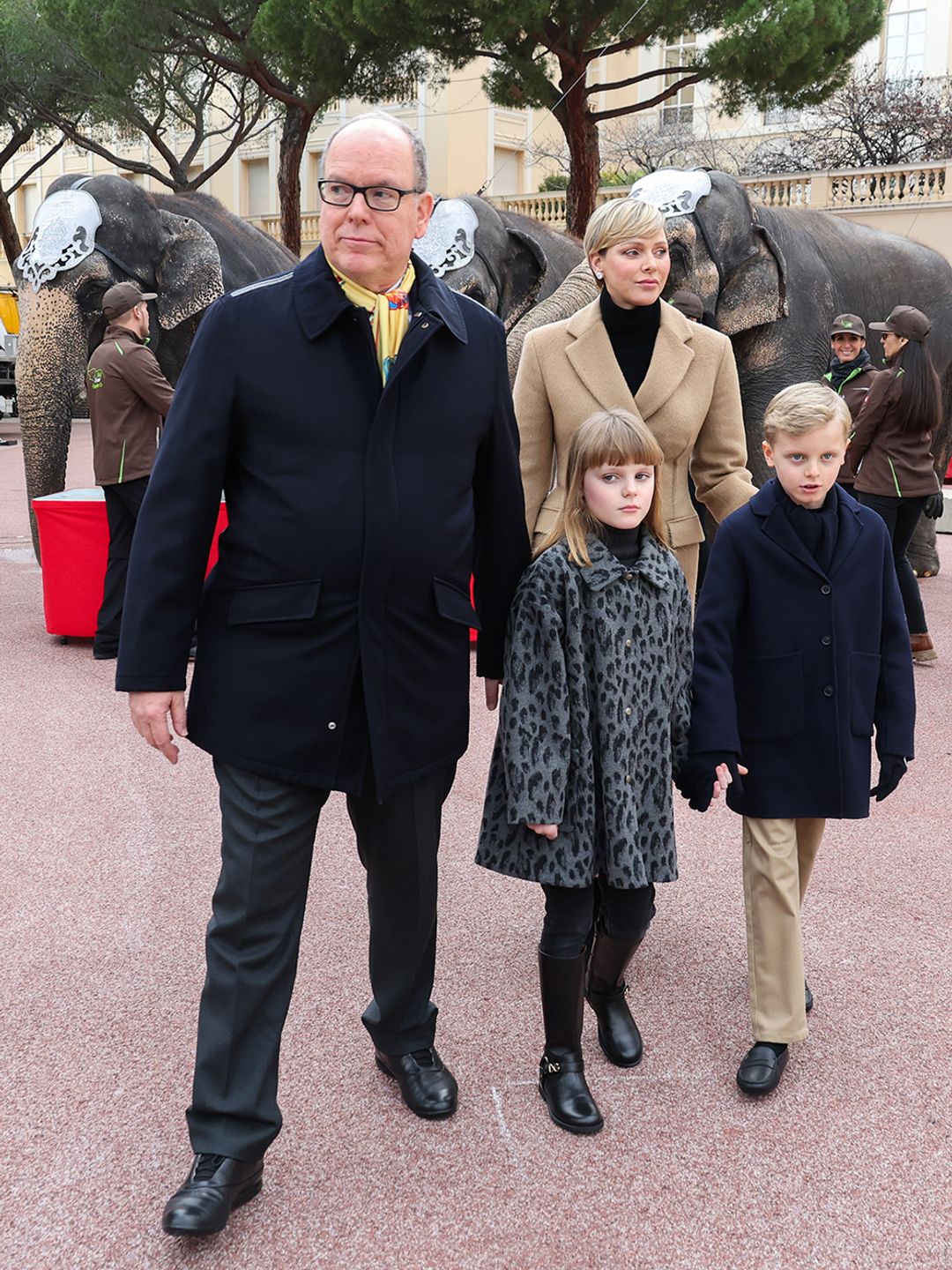 Prince Albert and Princess Charlene with their children, Prince Jacques and Princess Gabriella 