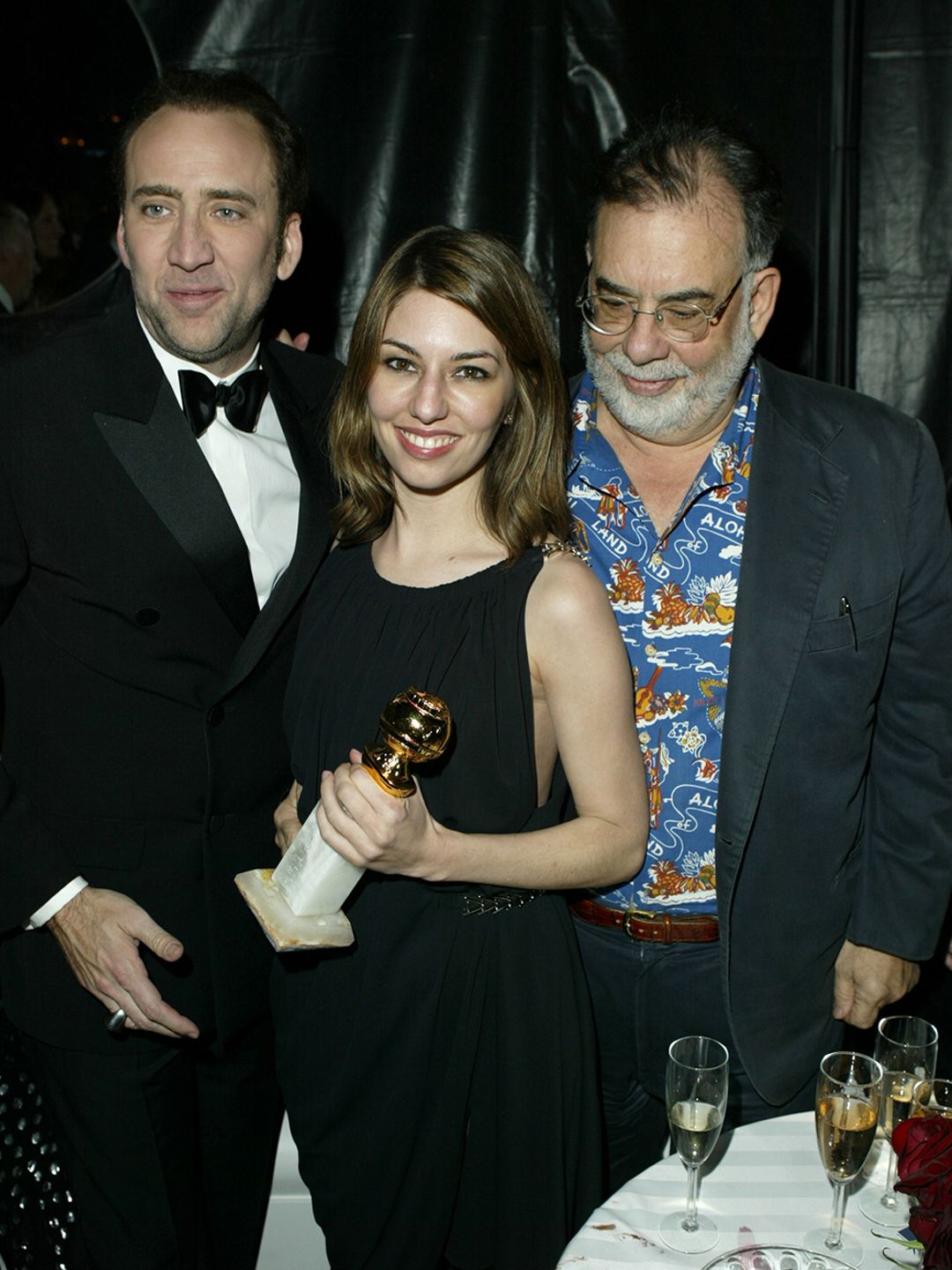 Nicolas with his uncle Francis Ford Coppola and cousin Sofia Coppola