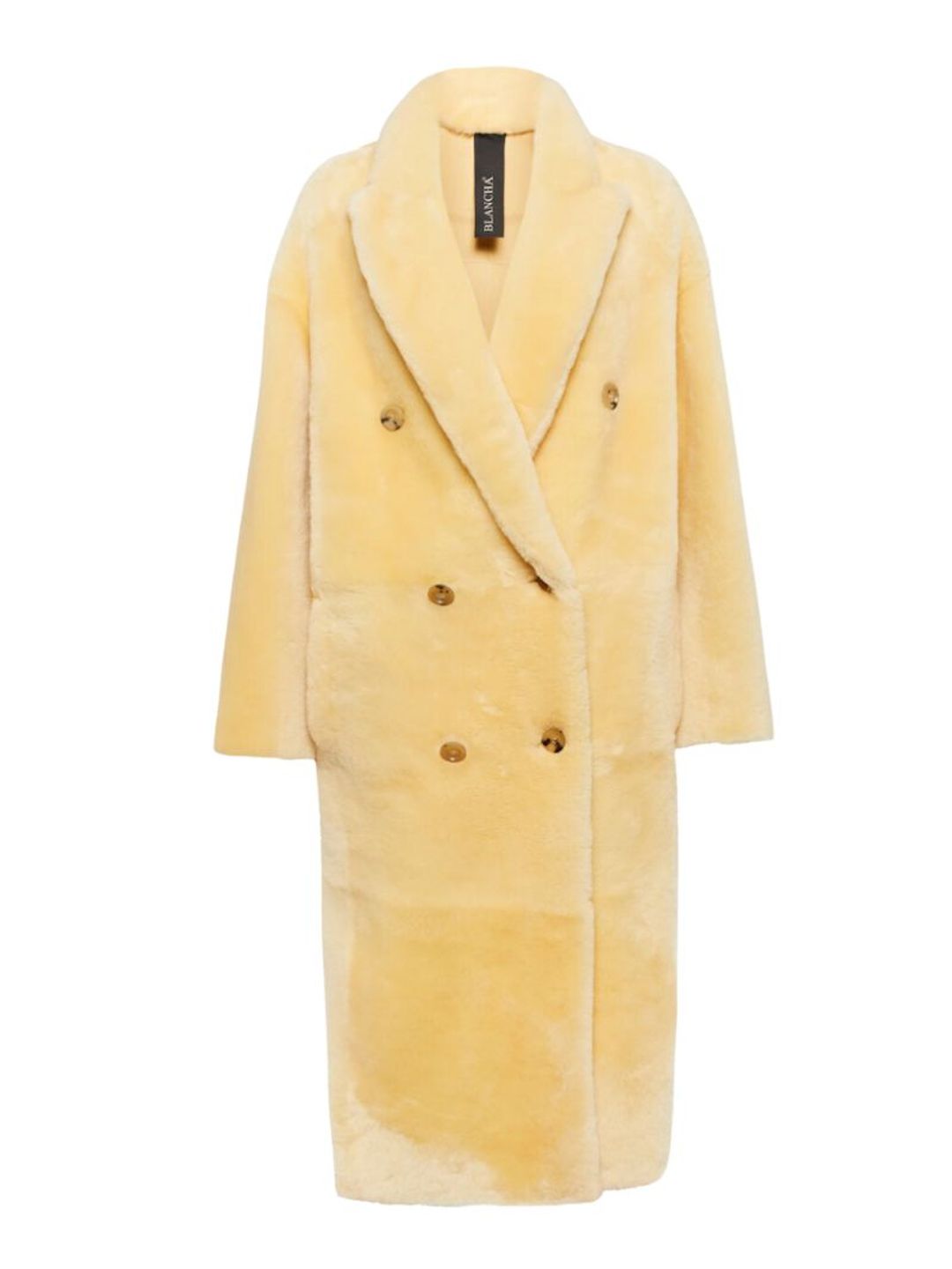 Buttermilk yellow fluffy coat 