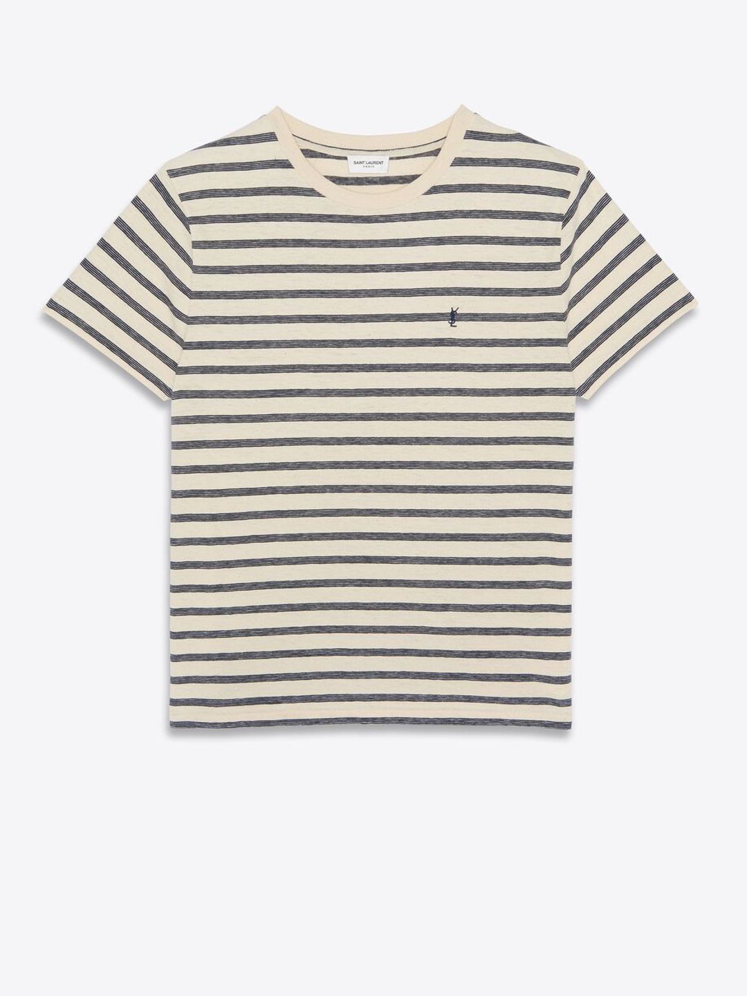 Striped Cassandre T-shirt In Jersey - Saint Laurent