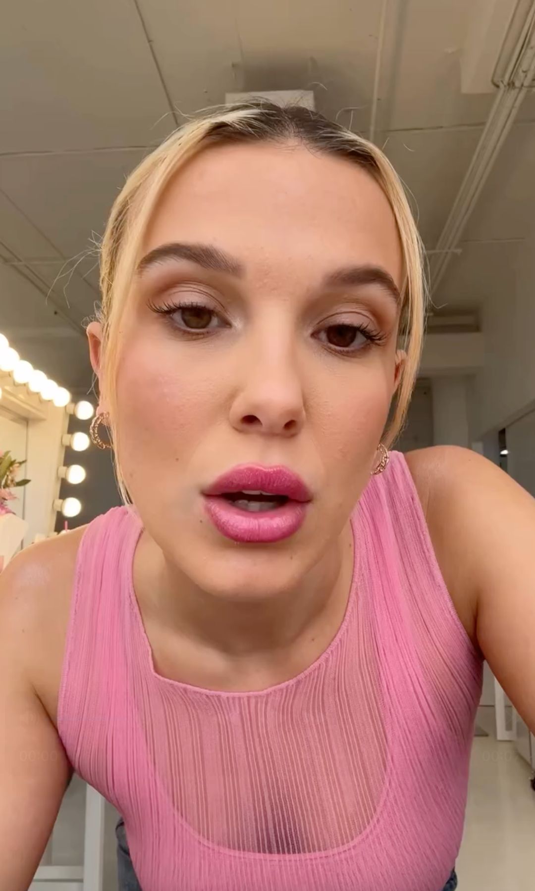 Millie Bobby Brown's flawless skin was accented with a winged liner