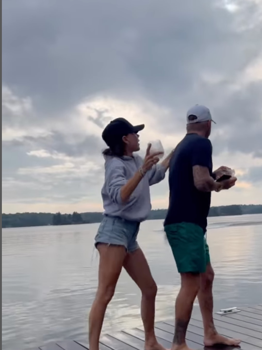 couple dancing on jetty