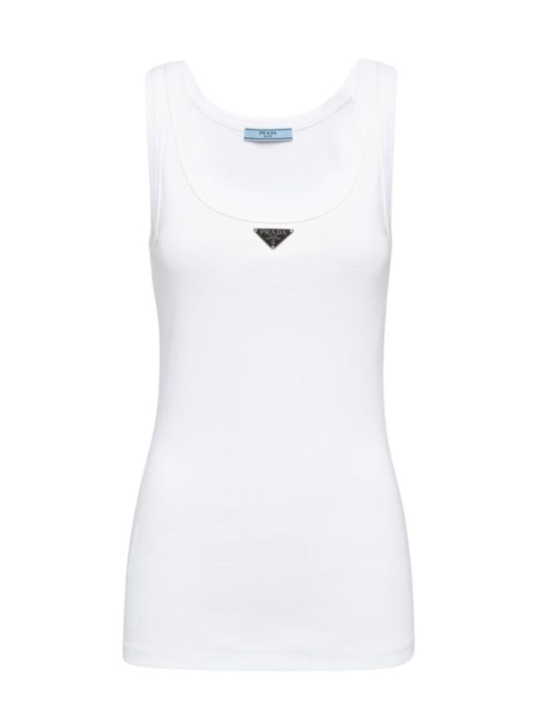 Ribbed Knit Jersey Tank Top - Prada 