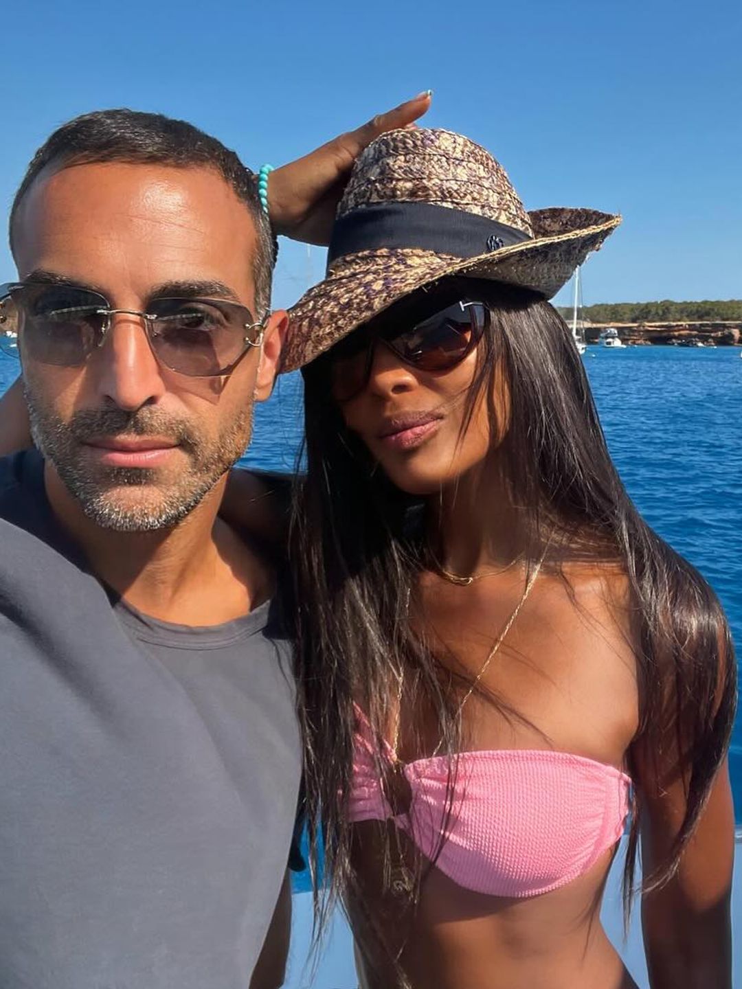 Naomi and her film producer bestie Mohammed Al Turki pose for a snap