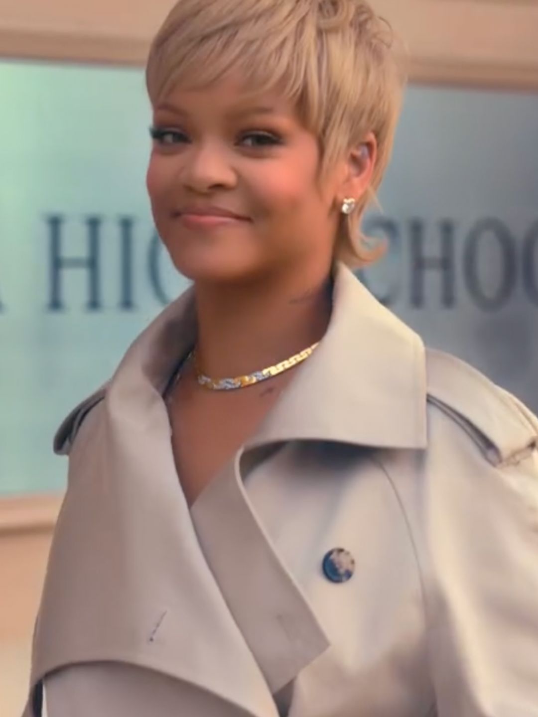 Rihanna showed off the hairstyle in a trailer for her Fenty Hair product line