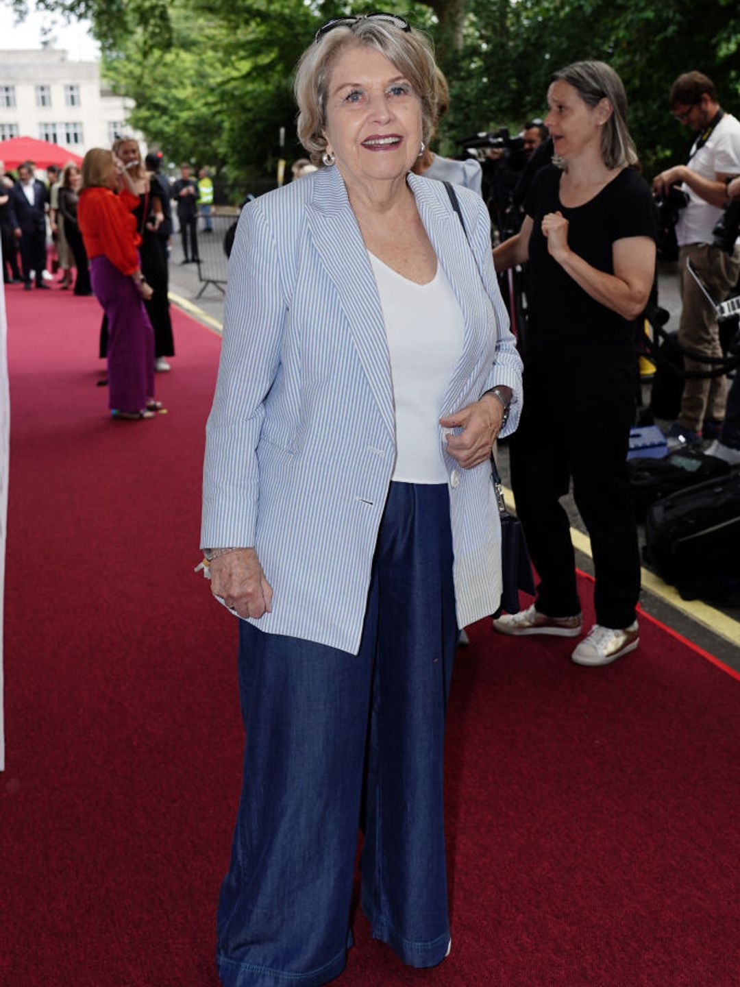 Anne Reid on the red carpet at the Sky Arts Awards in 2023. 