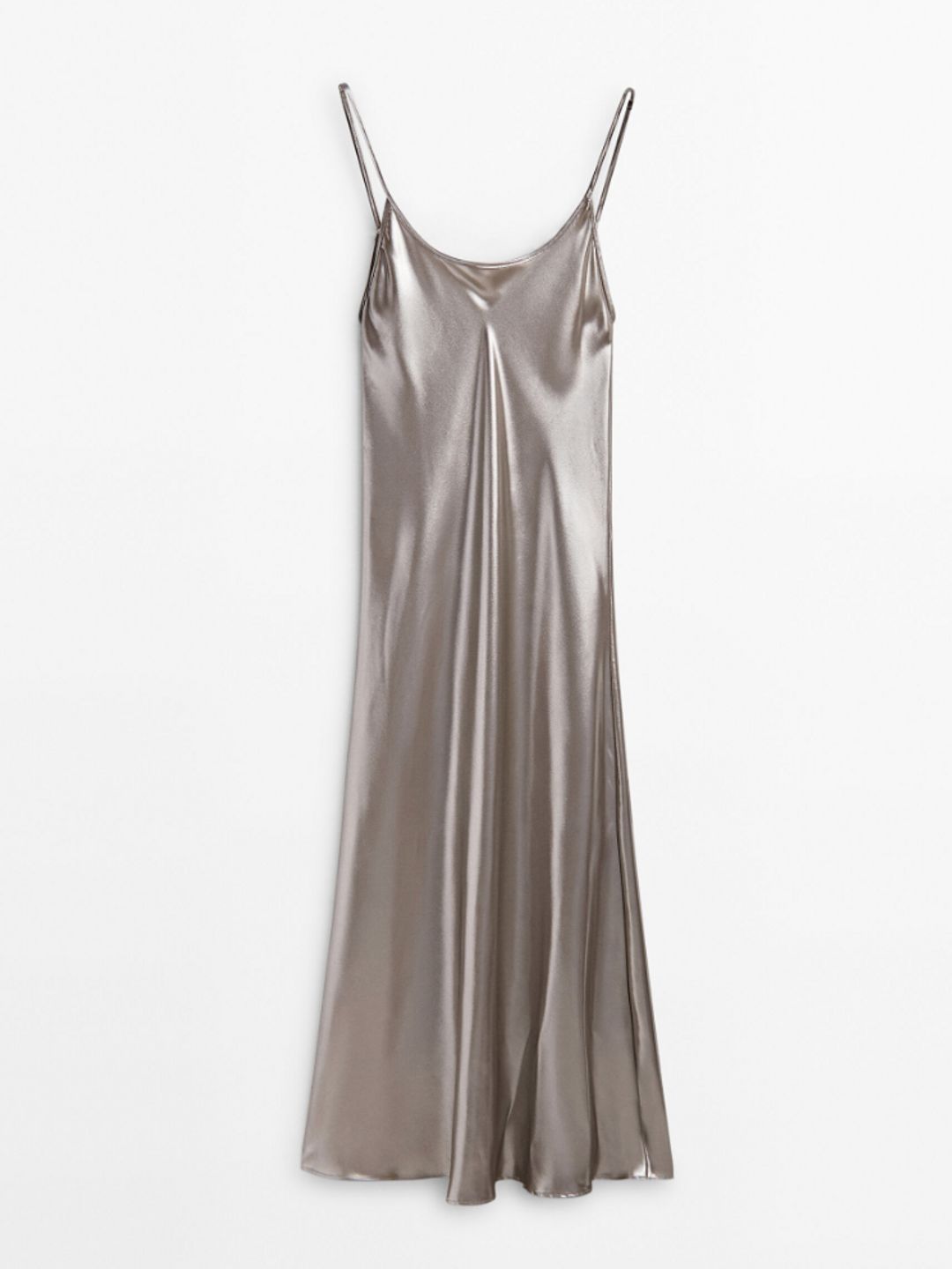 Metallic Camisole Dress - Massimo Dutti 