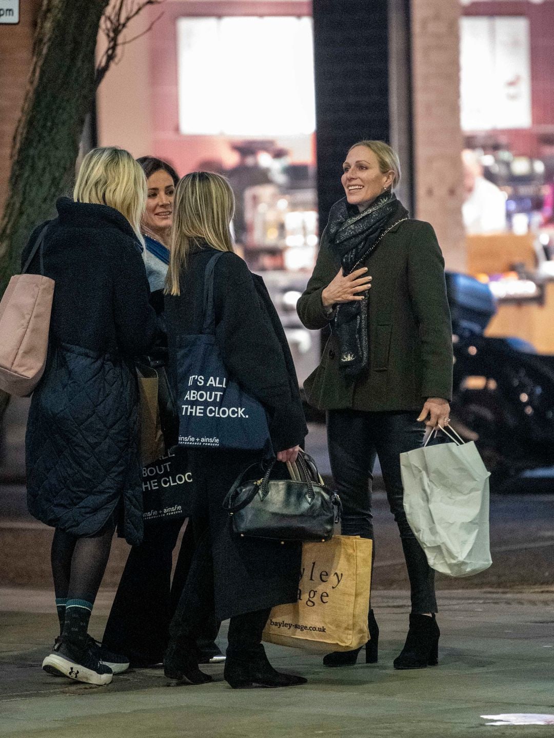 Zara Tindall speaking with a group of women