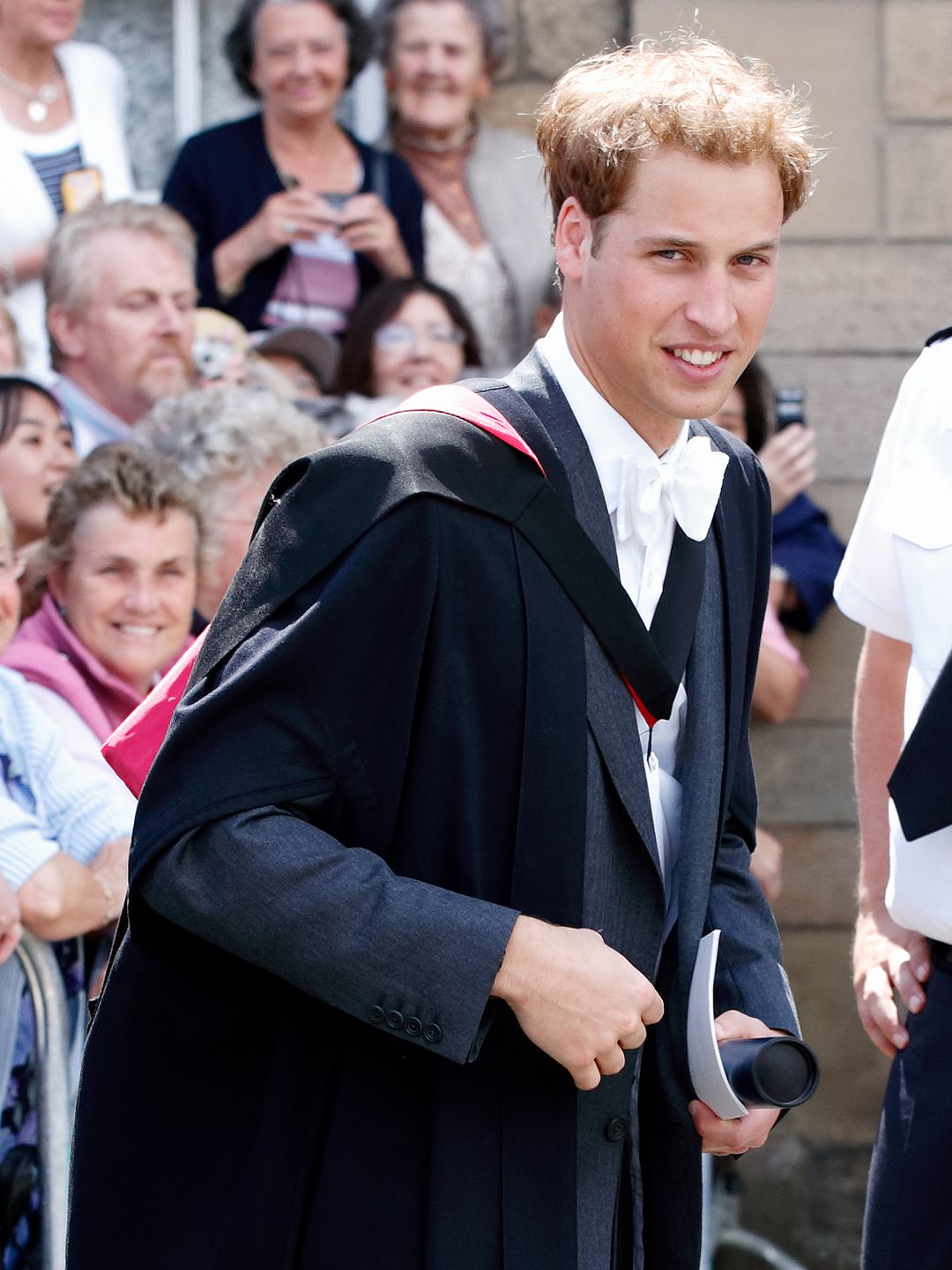 Prince William attends his graduation ceremony at the University of St. Andrews on June 23, 2005