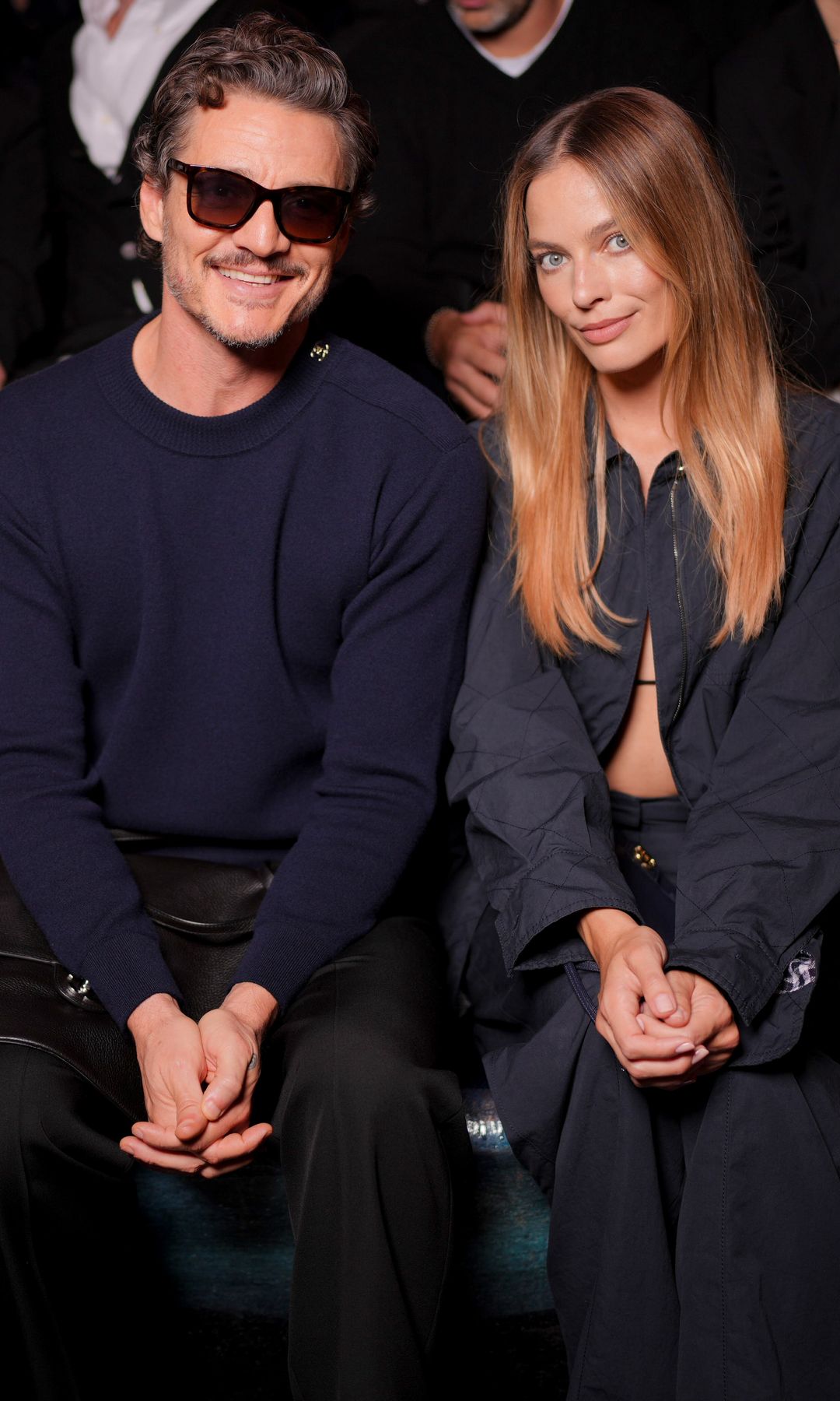 Pedro Pascal, Margot Robbie at the Chanel fashion show as part of Spring/Summer 2026 Paris Fashion Week held at Grand Palais