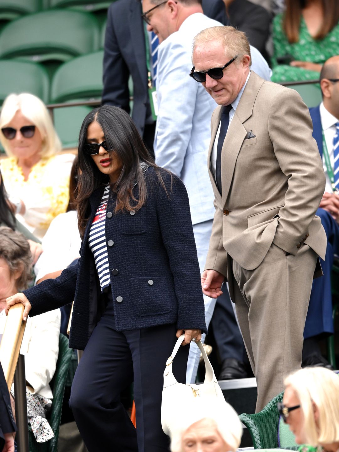 salma hayek and husband at wimbledon