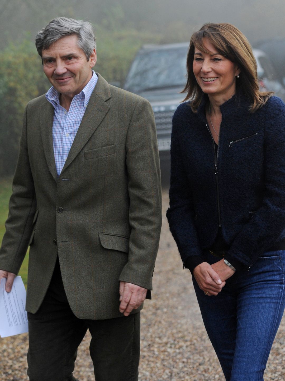Carole and Michael Middleton walking in Berkshire
