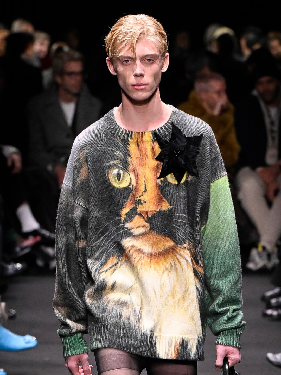 JW Anderson's recent Fall/Winter 24 collection features an oversized cat jumper 