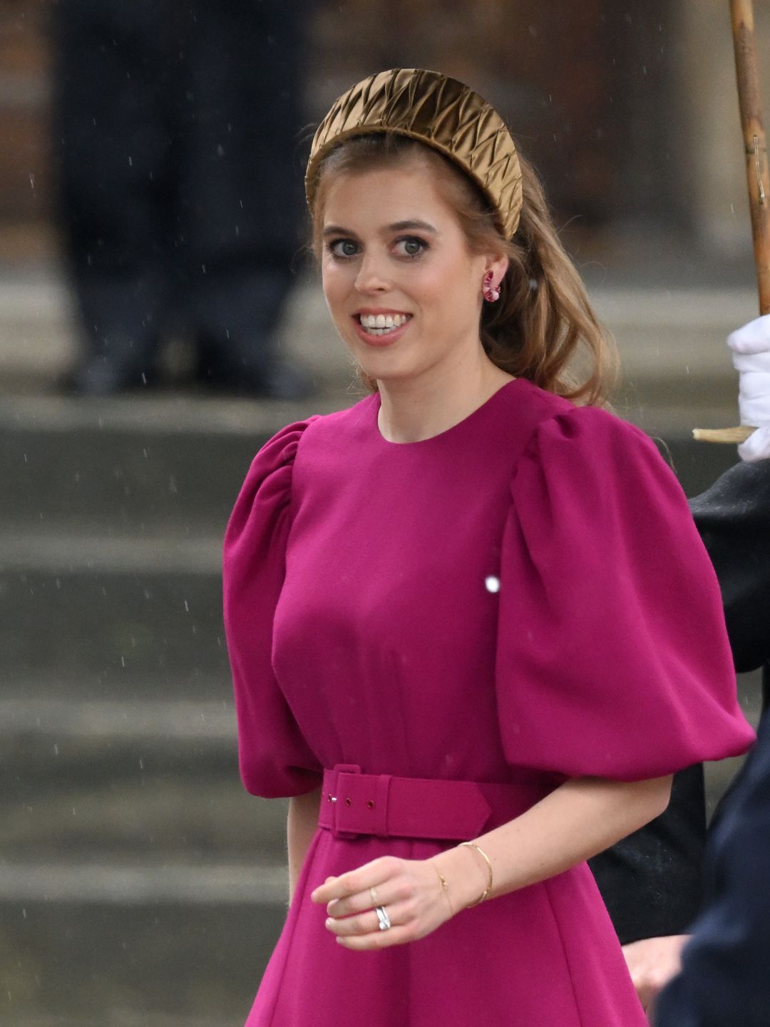 In 2023 Princess Beatrice opted for a bold pink dress for the Coronation of King Charles III and Queen Camilla
