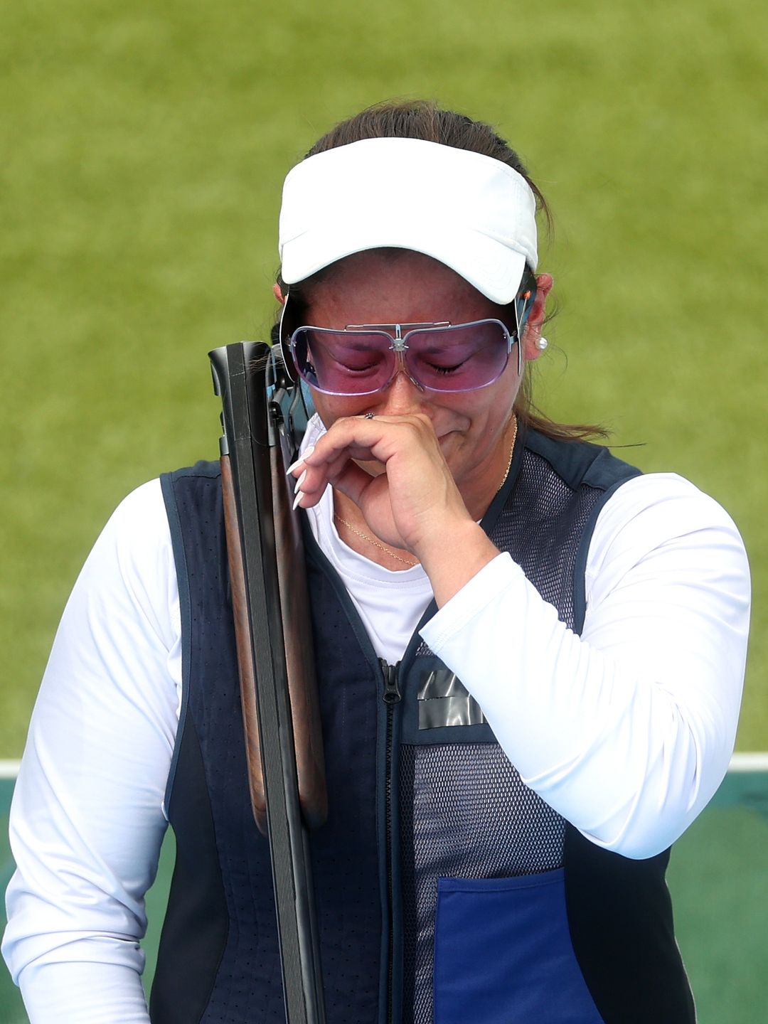 Adriana Ruano Oliva in tears after winning a gold medal