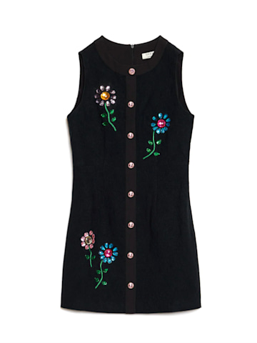 Sister Jane black dress with gem florals 