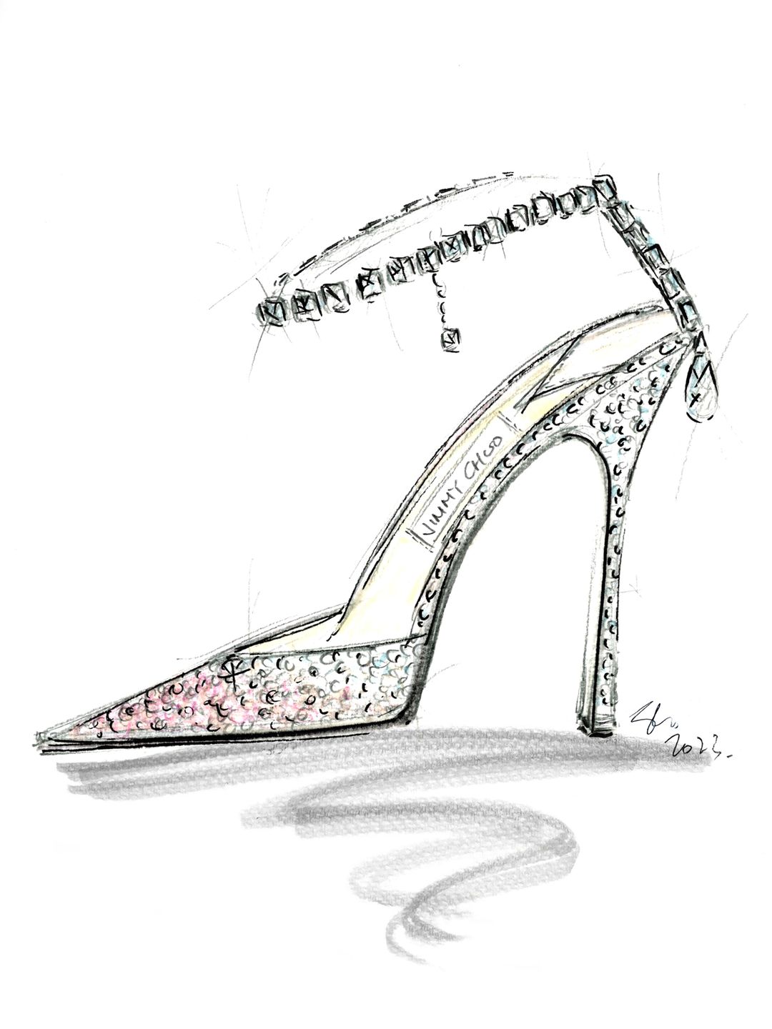 A sketch of the Saeda shoe
