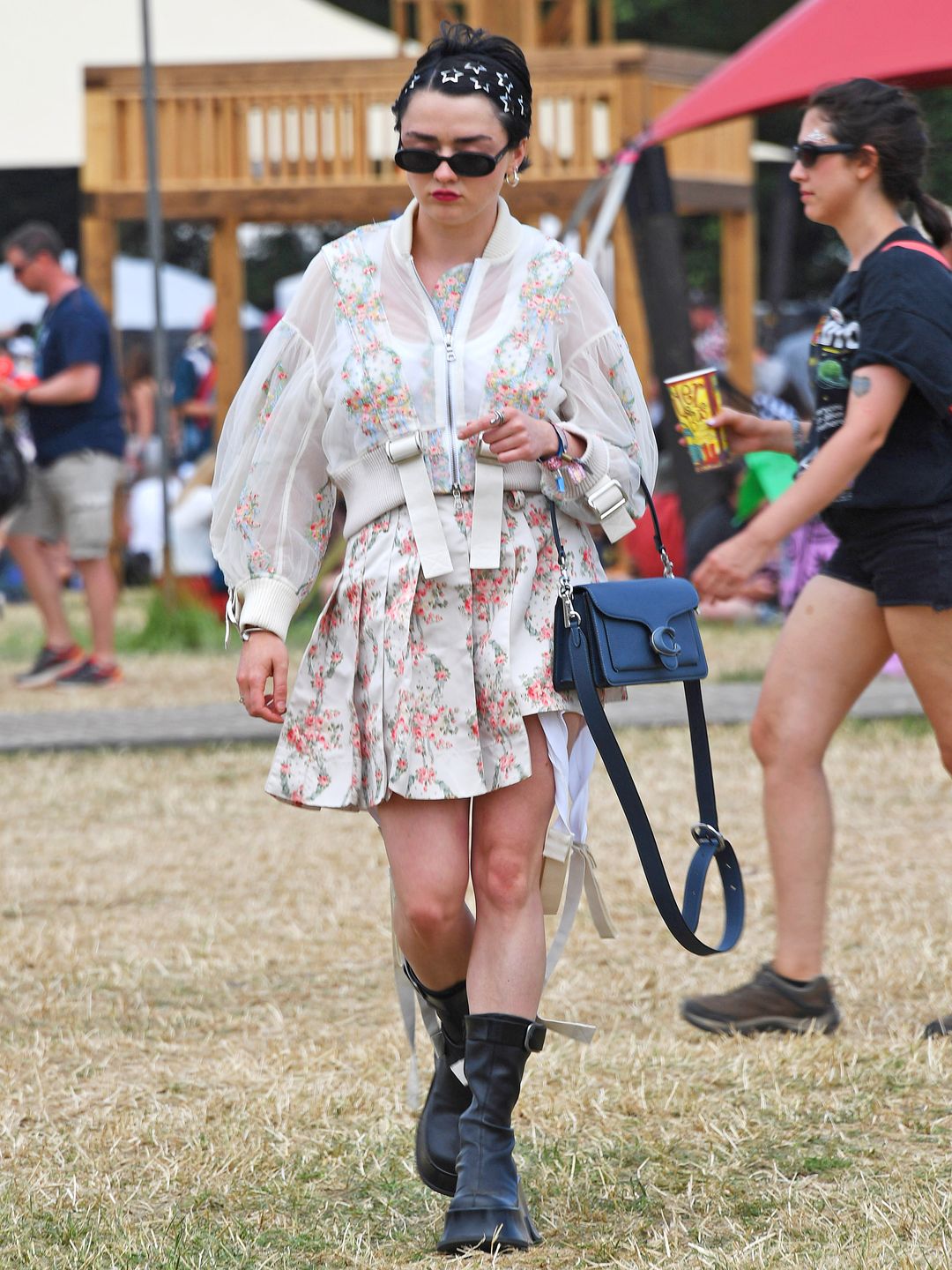Maisie Williams attended day three of the Glastonbury wearing Simone Rocha
