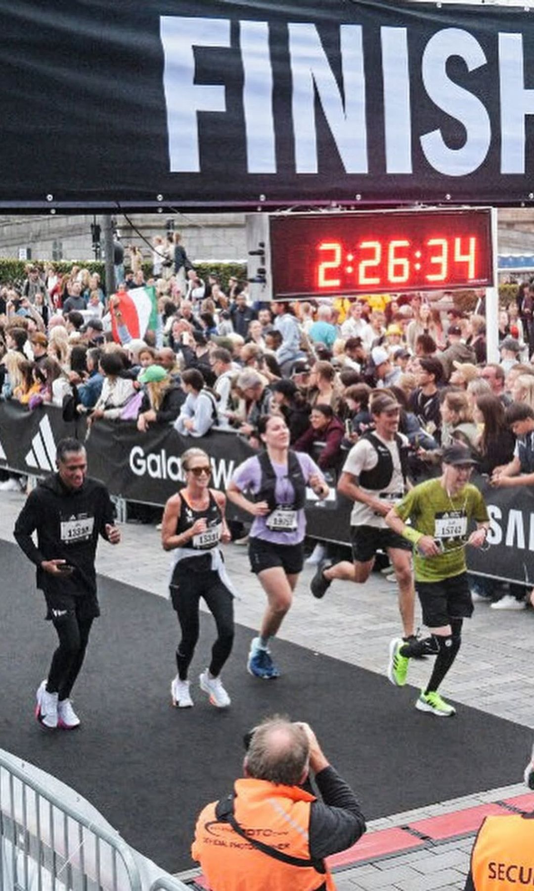 They crossed the finish line