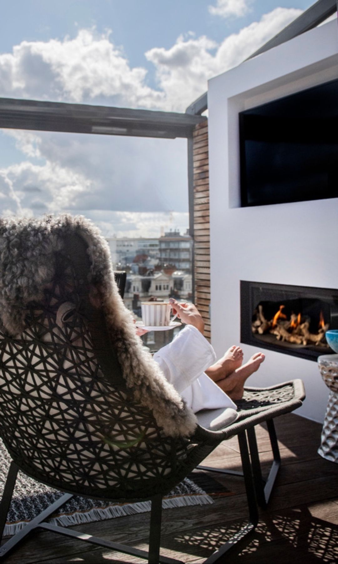 A terrace suite at The Marylebone Hotel
