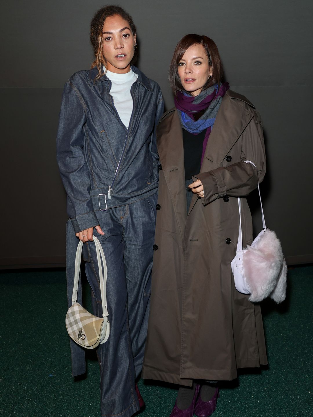 Miquita Oliver and Lily Allen attended the Burberry AW24 show together during London Fashion Week earlier this year