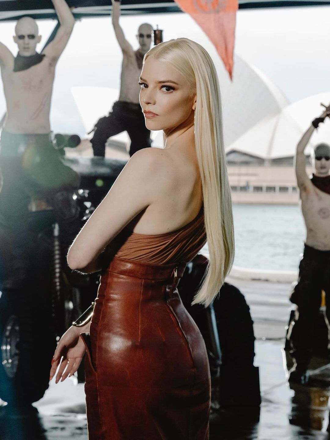 A close up of Anya Taylor-Joy at the Furiosa: A Mad Max Saga press call in Australia